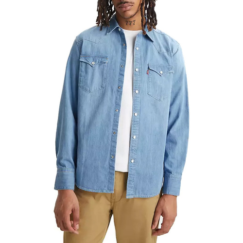 Textil Homem Camisas mangas comprida Levi's 857440047 Azul