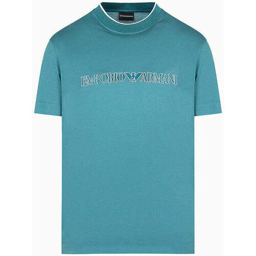 Textil Homem T-shirts e Pólos Emporio Armani 3D1TD41JUVZ0756-3-1 Azul