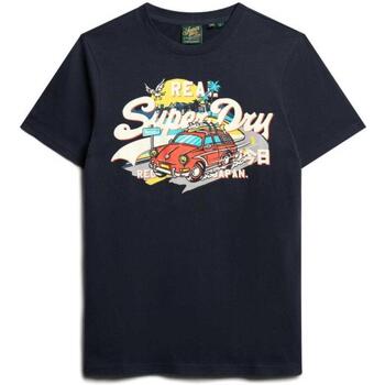 Textil Homem T-Shirt mangas curtas Superdry  Azul