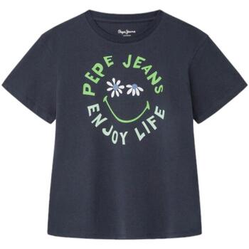 Textil Rapariga T-Shirt mangas curtas Pepe jeans  Azul