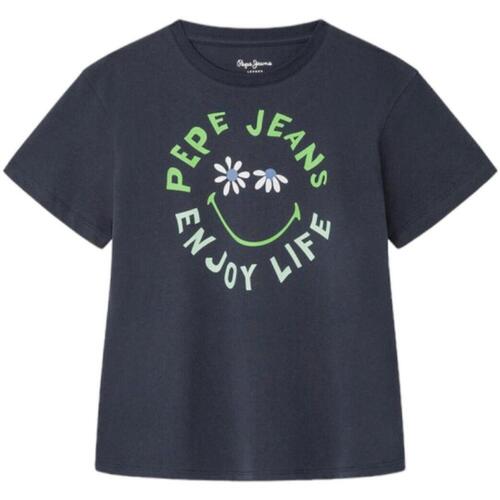 Textil Rapariga T-Shirt mangas curtas Pepe jeans pour  Azul
