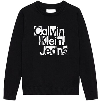 Textil Rapaz camisolas Calvin Klein JEANS Cutoff IB0IB02021 Preto