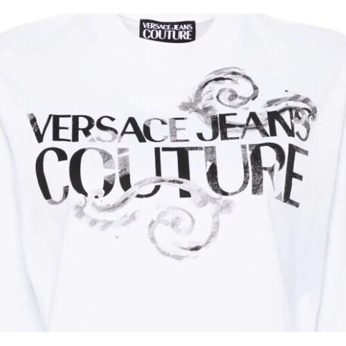 Textil Mulher Polos mangas compridas Versace tapered Jeans Couture 76HAHG01-CJ00G Branco