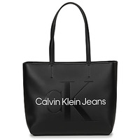 Malas Mulher Cabas / Sac shopping Calvin Klein cotton-jersey JEANS CKJ SCULPTED NEW SHOPPER 29 Preto