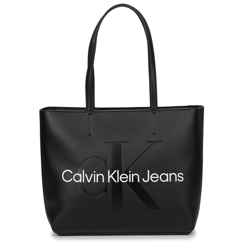 Malas Mulher Cabas / Sac shopping Calvin popelina Klein Jeans CKJ SCULPTED NEW SHOPPER 29 Preto