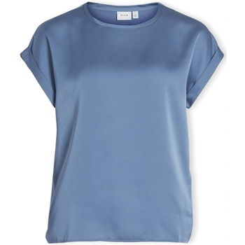 Textil Mulher Tops / Blusas Vila Todo o vestuário para homem Blue Azul