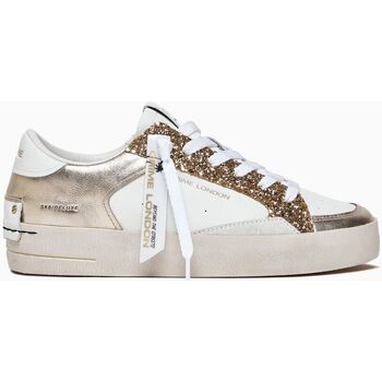 Sapatos Mulher Sapatilhas Crime London SK8 DELUXE 27107-PP6 WHITE GOLD Branco