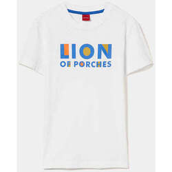 Textil Rapaz T-shirts lighters e Pólos Lion Of Porches Kids LP004130-001-1-19 Branco