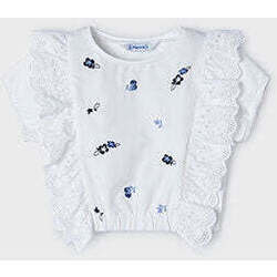 Textil Rapariga T-shirts e Pólos Mayoral 3088-74-1-17 Branco