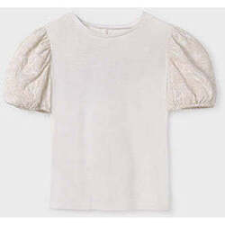 Textil Rapariga T-shirts e Pólos Mayoral 6014-94-1-23 Branco