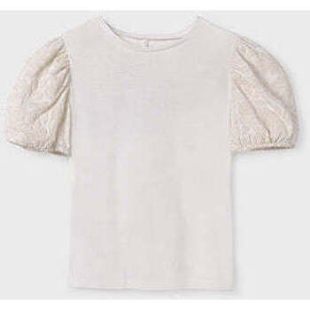 Textil Rapariga T-shirts e Pólos Mayoral 6014-94-1-23 Branco