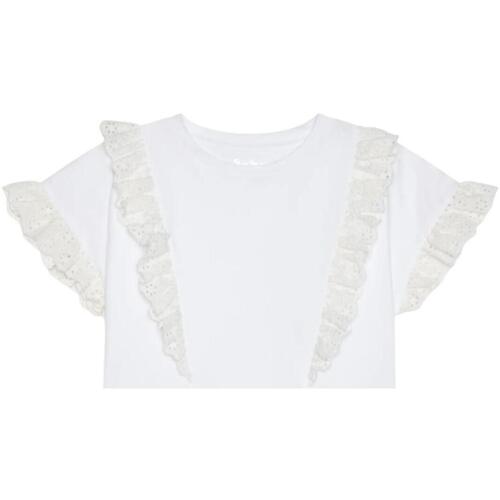 Textil Rapariga T-Shirt mangas curtas Pepe JEANS leg  Branco