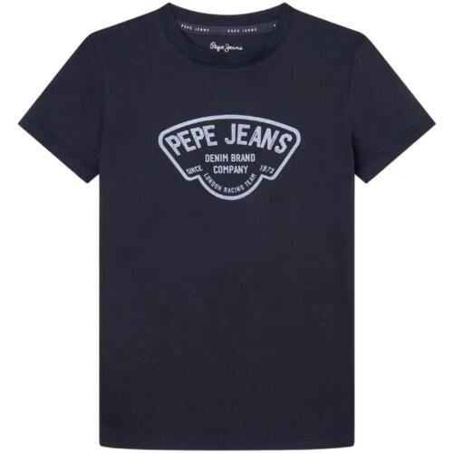 Textil Rapaz T-Shirt mangas curtas Pepe Sneakers JEANS  Azul