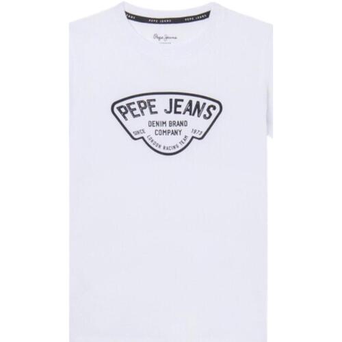 Textil Rapaz Slim Fit Double Pocket Jean Jacket white Pepe jeans  Branco