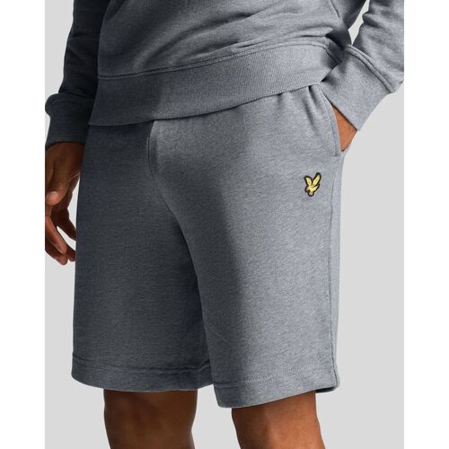 Textil Homem Shorts / Bermudas Lyle & Scott ML414VOG SWEAT SHORT-T28 MID GREY MARL Cinza