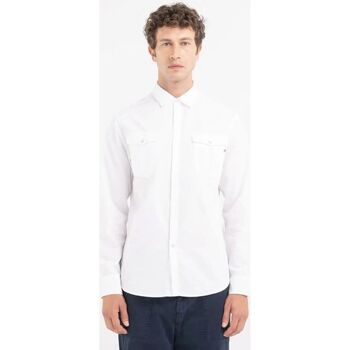 Textil Homem Camisas mangas comprida Replay M4078 8400401-001 Branco