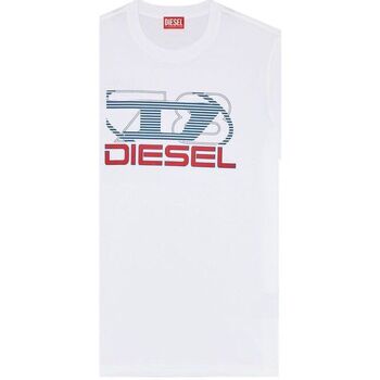 Textil Homem T-shirt Tommy Hilfiger Heather Logo preto Diesel A12502 0GRAI T-DIEGORK74-100 Branco