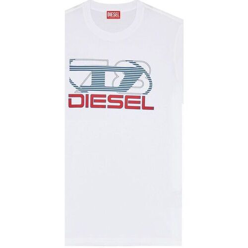 Textil Homem T-shirts Blau e Pólos Diesel A12502 0GRAI T-DIEGORK74-100 Branco