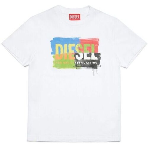 Textil Criança T-shirts Jones e Pólos Diesel J01776-00YI9 - TKAND-K100 WHITE Branco