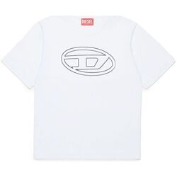 Textil Criança T-shirts e Pólos Diesel J01788-0BEAF TJUSTBIGOVAL OVER-K100 Branco
