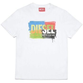 Textil Criança T-shirts e Pólos Diesel J01776-00YI9 - TKAND-K100 WHITE Branco