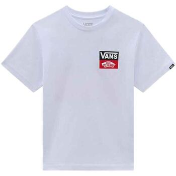 Textil Rapaz T-Shirt mangas curtas Vans Black  Branco