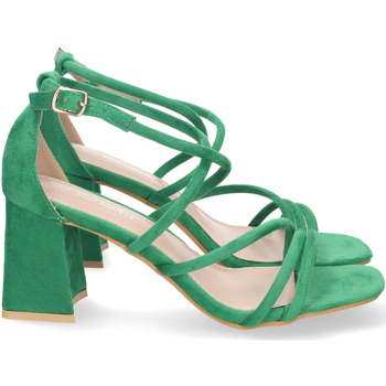 Sapatos Mulher Escarpim Vero Moda Sandalia de Tacon con Tiras y Hebilla Verde