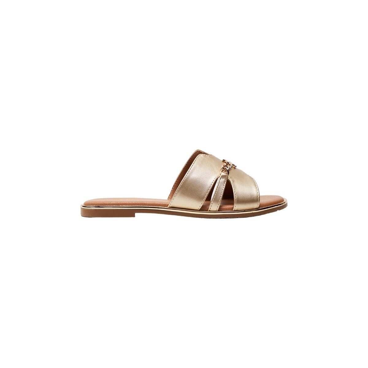 Sapatos Mulher Chinelos Tommy Hilfiger FLAT SLIDE  1372514-PLATINUM T3A2-33250 Ouro