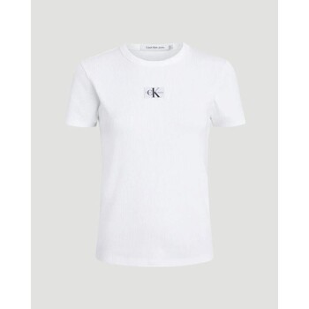 Textil Mulher T-shirts e Pólos Calvin Klein Jeans J20J222687YAF Branco