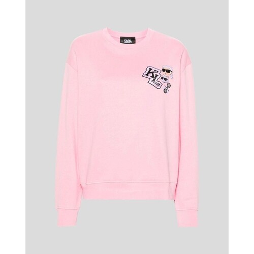 Textil Mulher Sweats Karl Lagerfeld 240W1812 VARSITY KL SWEATSHIRT Rosa