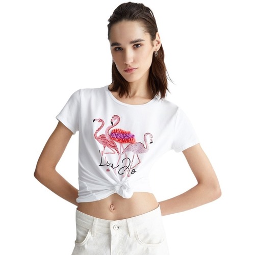 Textil Mulher T-shirts e Pólos Liu Jo MA4336J5003 Branco