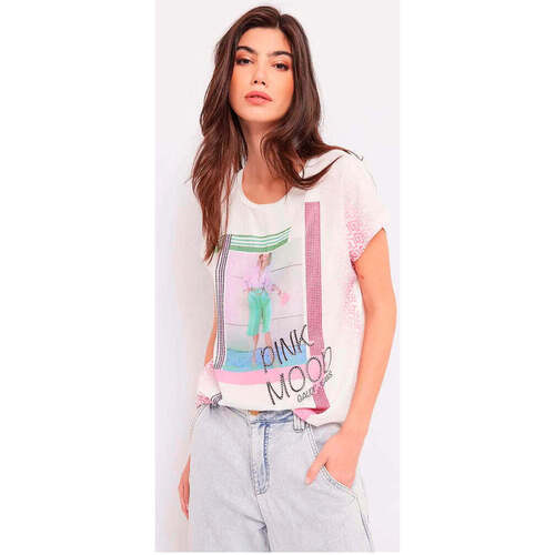 Textil Mulher T-shirts e Pólos Gaudi 411BD64010-2101-1-31 Branco