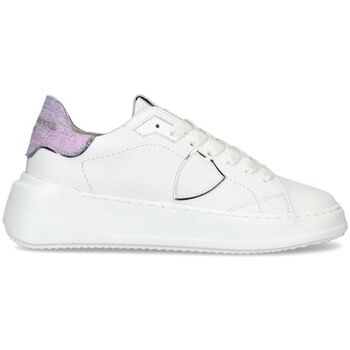 Sapatos Mulher Sapatilhas Philippe Model BJLD VDD1 - TRE TEMPLE LOW-BLANC/AZUL Branco