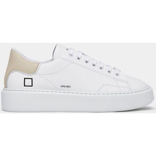 Sapatos Mulher Sapatilhas Date W997-SF-CA-HB - SFERA CALF-WHITE BEIGE Branco
