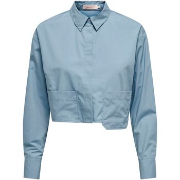 Textil Mulher camisas Only 15314349 PAULA-MOUNTAIN SPRING Azul