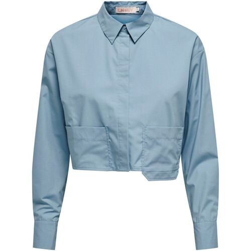 Textil Mulher camisas Only 15314349 PAULA-MOUNTAIN SPRING Azul