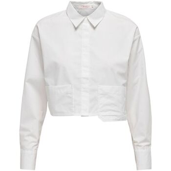 Textil Mulher camisas Only 15314349 PAULA-BRIGHT WHITE Branco