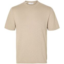 Textil Homem T-shirts e Pólos Selected 16092505 BERG-PURE CASHMERE Bege