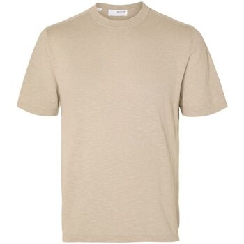 Textil Homem T-shirts e Pólos Selected 16092505 BERG-PURE CASHMERE Bege