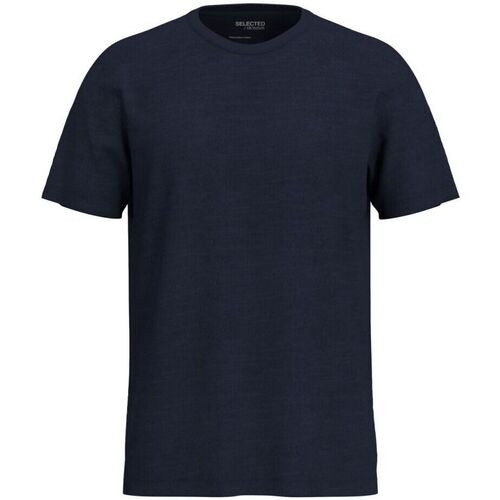 Textil Homem T-shirts e Pólos Selected 16092508 ASPEN-NAVY BLAZER Azul