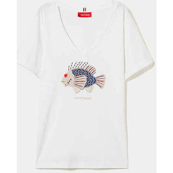 Textil Mulher T-shirts e Pólos myspartoo - get inspired LP004220-001-1-3 Branco