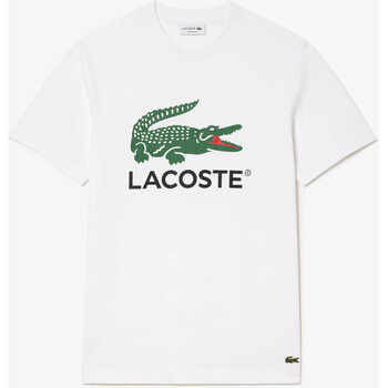 Textil Homem T-Shirt mangas curtas Lacoste dyet TH1285 Branco
