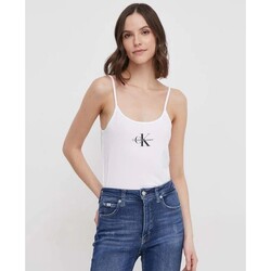 Textil Mulher T-shirts e Pólos Calvin Klein Jeans J20J223105 Branco