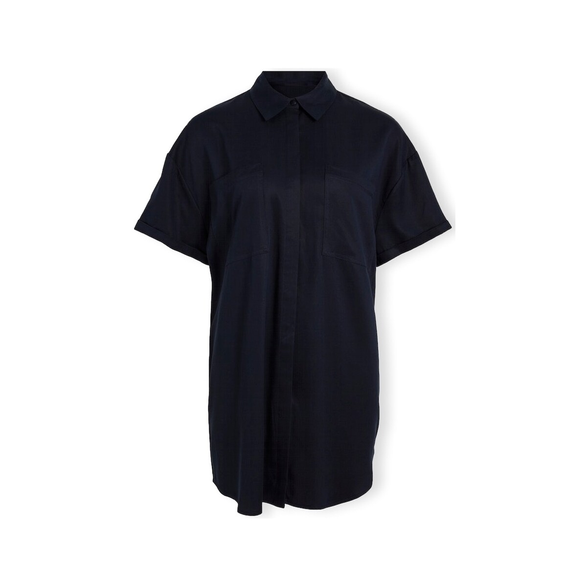 Textil Mulher Tops / Blusas Vila Camisa Harlow 2/4 Oversize - Sky Captain Azul