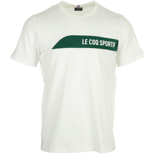 Textil Homem T-Shirt mangas curtas Le Coq Sportif Casacos fato de treino Branco