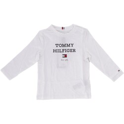 Textil Rapaz T-shirt mangas compridas Tommy Hilfiger KB0KB08672 Branco