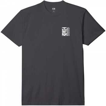 Textil Homem T-shirts e Pólos Obey icon split Preto