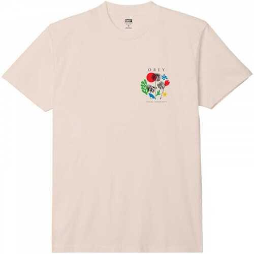 Textil Homem T-shirts e Pólos Obey flowers papers scissors Bege