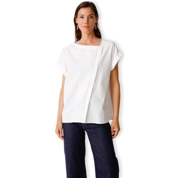 Textil Mulher Tops / Blusas Skfk Camisa Anais - White Branco