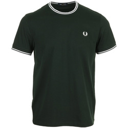Textil Homem T-Shirt mangas curtas Fred Perry Twin Tipped Verde